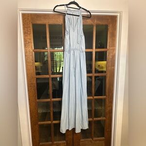 EUC BB Dakota Size Large Elegant‎ Blue Chambray Maxi Dress